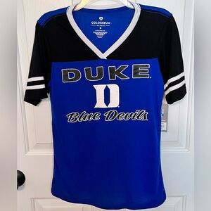 Colosseum Blue and White Graphic Jersey Tee New With Tags